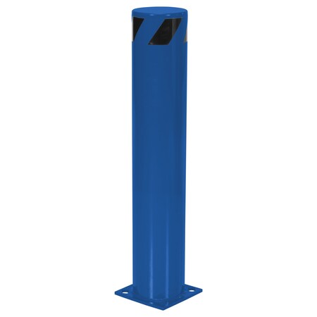 Vestil STEEL PIPE SAFETY BOLLARD 36"X6.5" BLUE BOL-36-6.5-BU